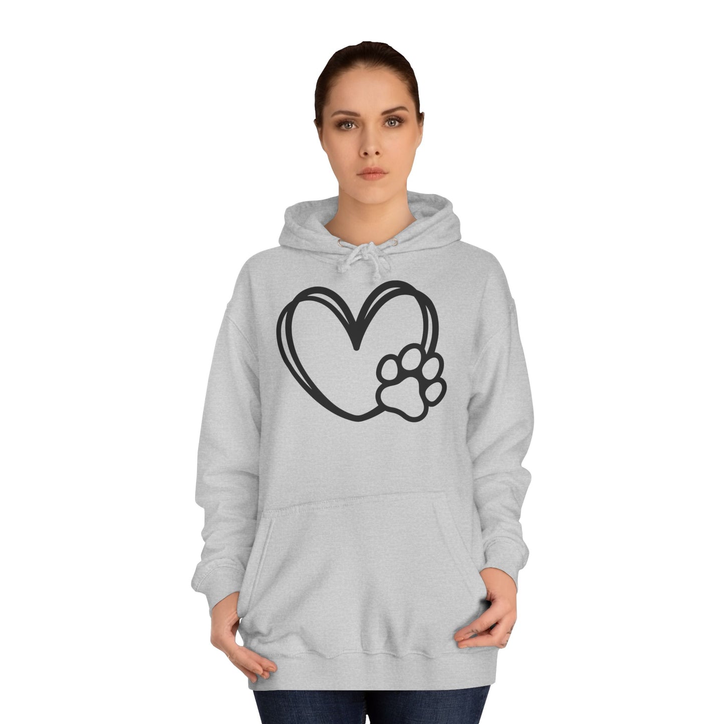 Hoodie Unisex - Hundepfote mit Herz