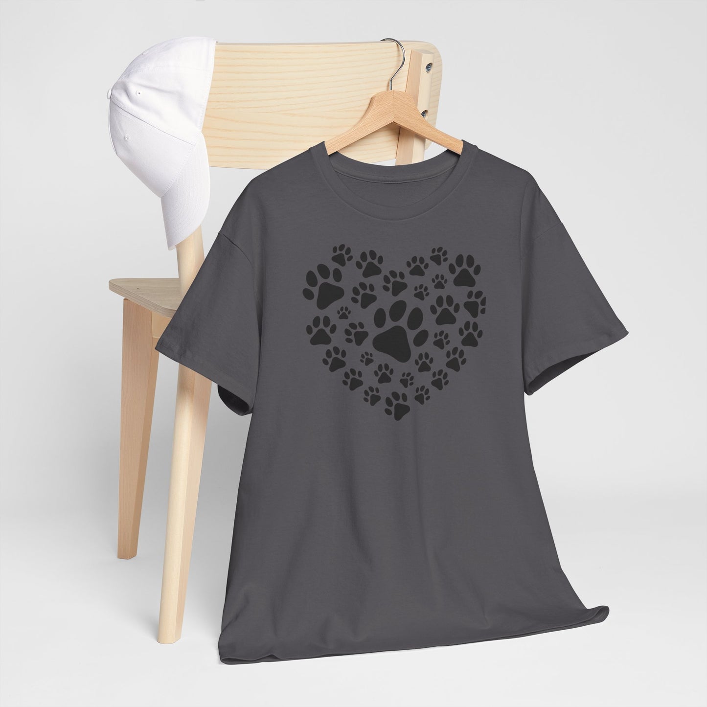 T-Shirt Unisex - Herz aus Hundepfoten