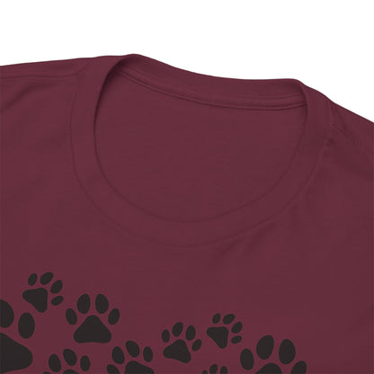 T-Shirt Unisex - Herz aus Hundepfoten