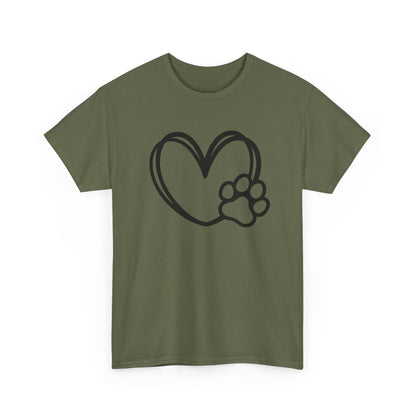 T-Shirt Unisex - Hundepfote mit Herz 1