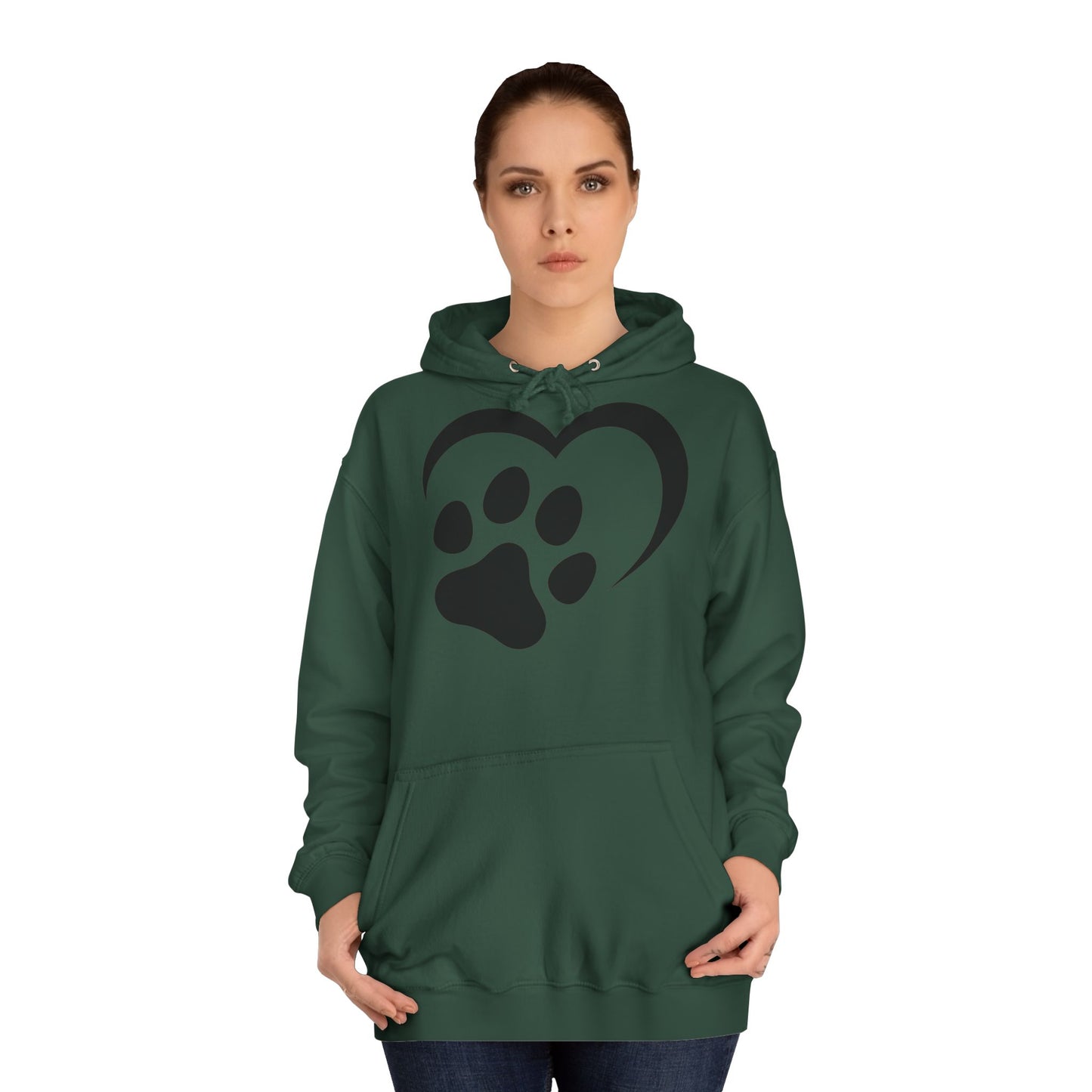 Hoodie Unisex - Hundepfote mit Herz 2