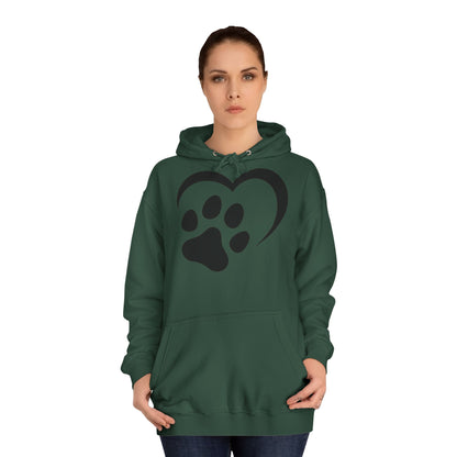 Hoodie Unisex - Hundepfote mit Herz 2