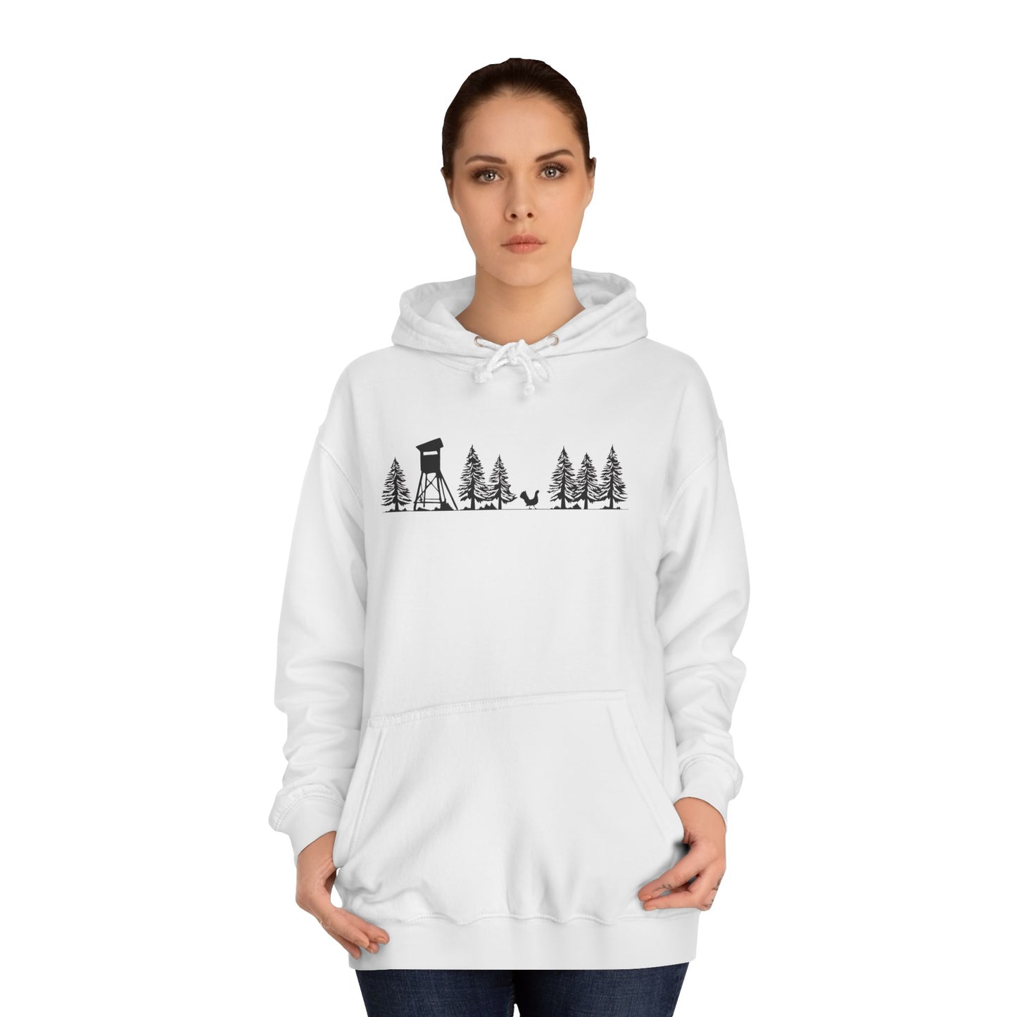 Hoodie Unisex - Hochsitz im Wald - Auerhahn