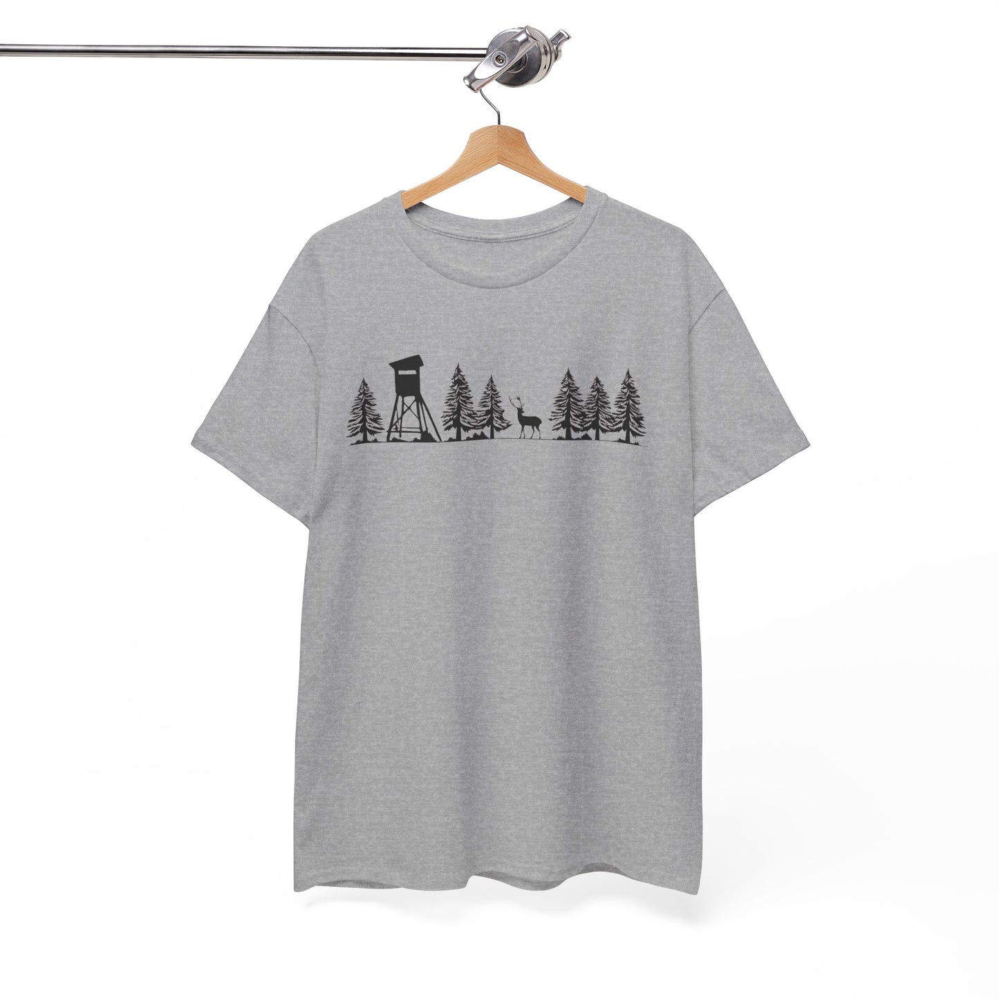 T-Shirt Unisex - Hochsitz im Wald - Damwild