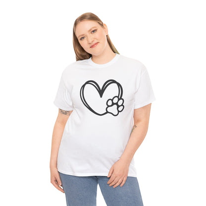 T-Shirt Unisex - Hundepfote mit Herz 1