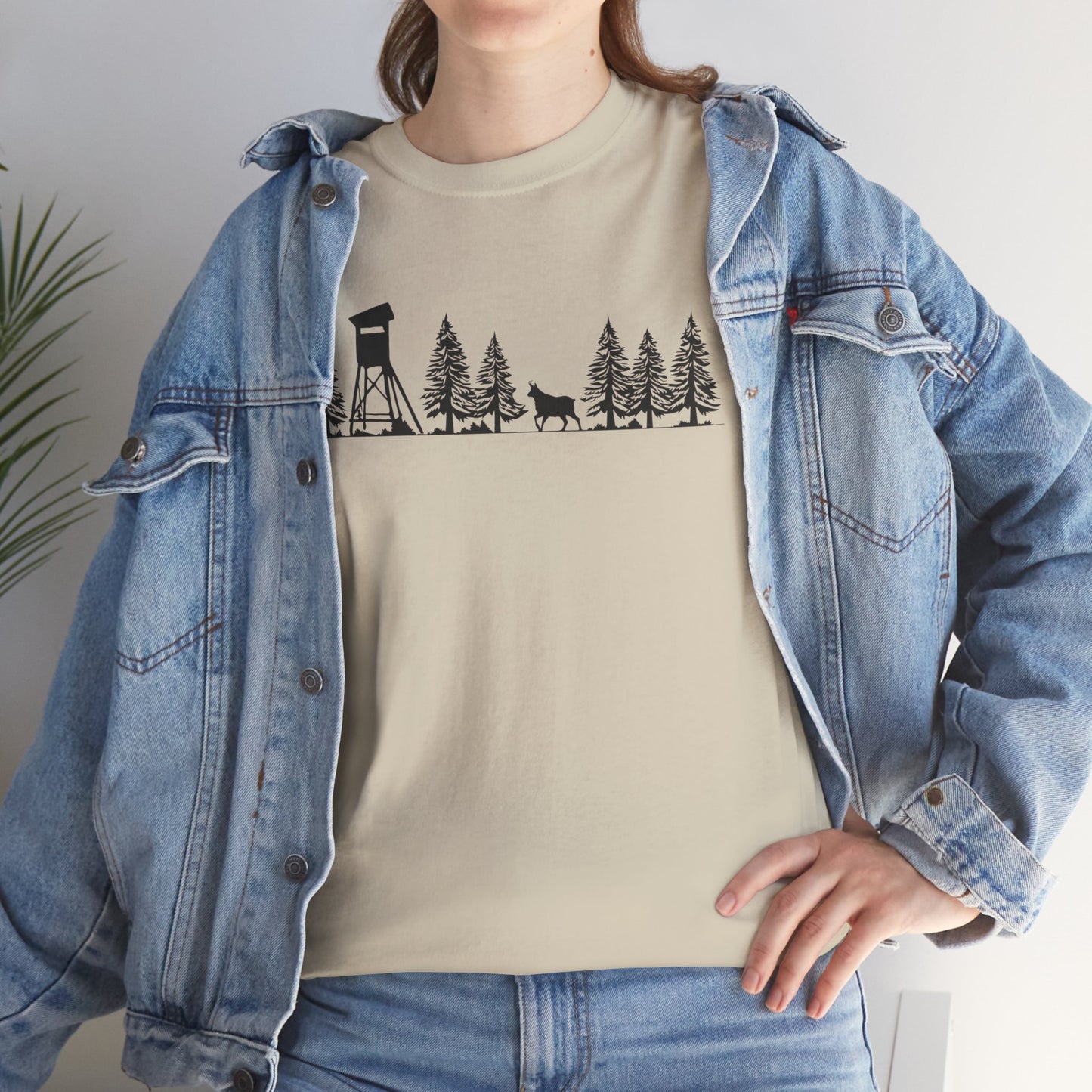 T-Shirt Unisex - Hochsitz im Wald - Gams