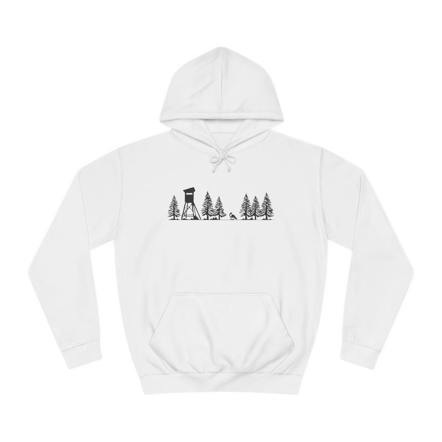 Hoodie Unisex - Hochsitz im Wald - Fuchs