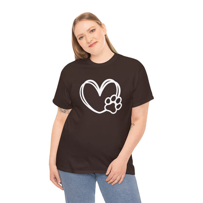 T-Shirt Unisex - Hundepfote mit Herz 1