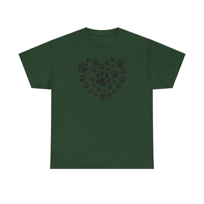 T-Shirt Unisex - Herz aus Hundepfoten