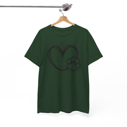 T-Shirt Unisex - Hundepfote mit Herz 1