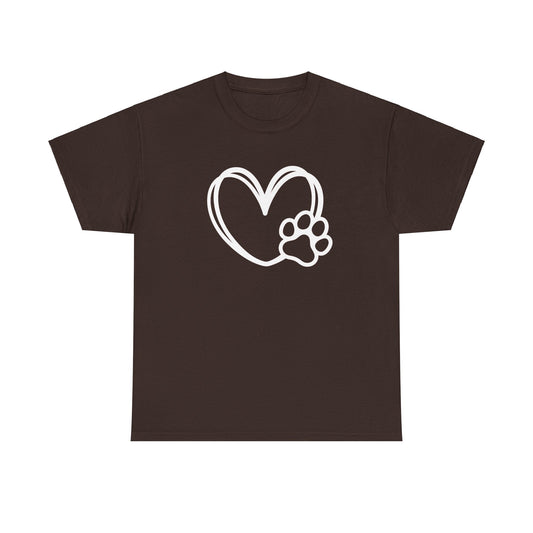 T-Shirt Unisex - Hundepfote mit Herz 1