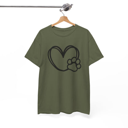 T-Shirt Unisex - Hundepfote mit Herz 1