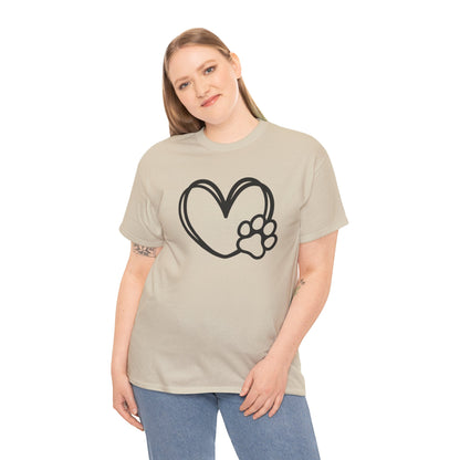 T-Shirt Unisex - Hundepfote mit Herz 1