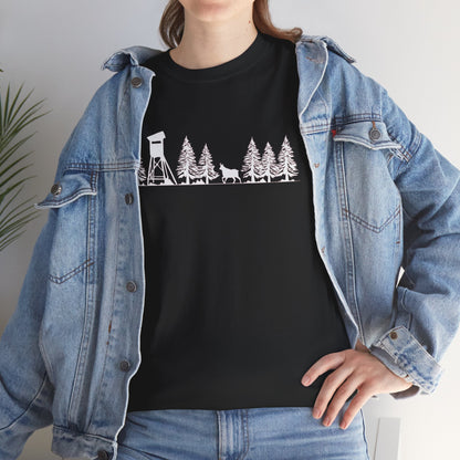 T-Shirt Unisex - Hochsitz im Wald - Gams