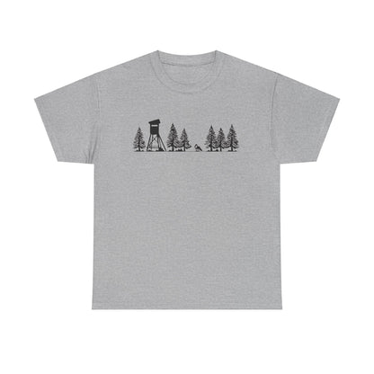 T-Shirt Unisex - Hochsitz im Wald - Fuchs