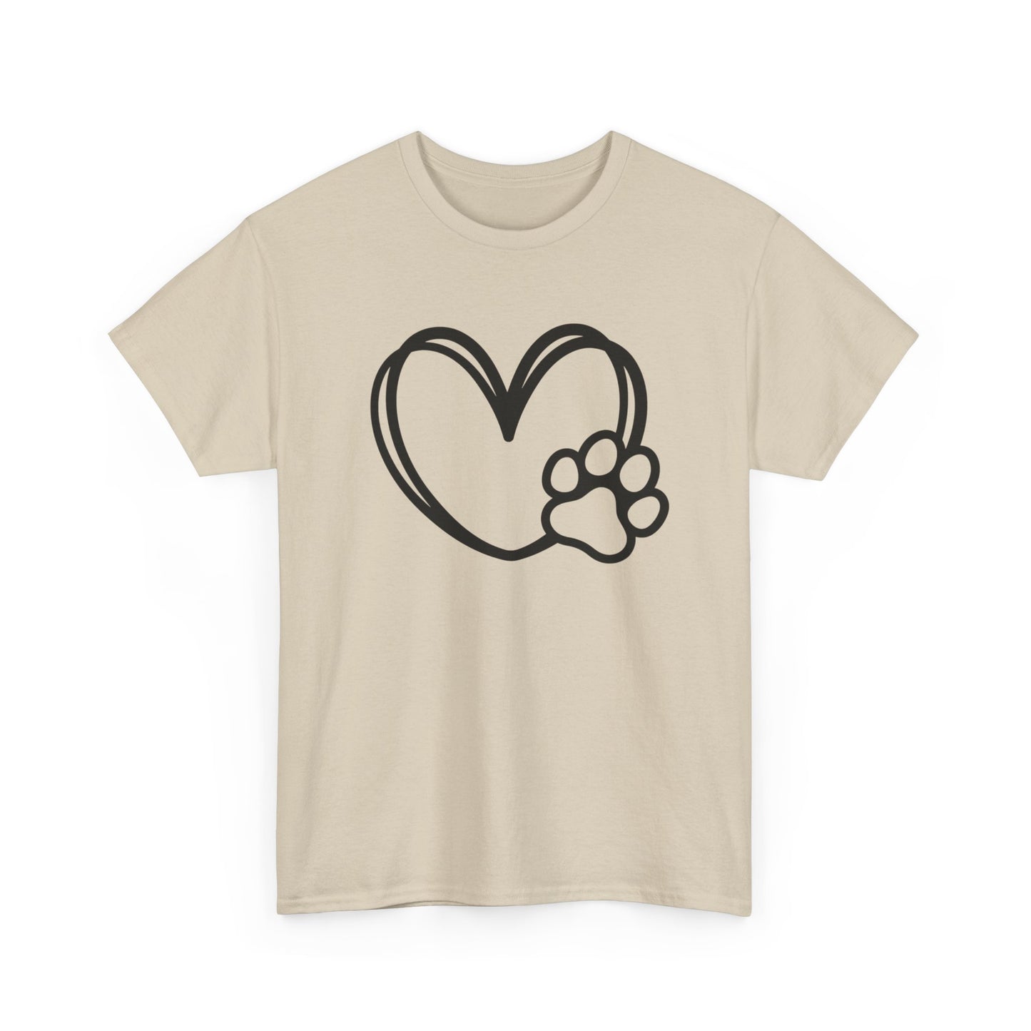 T-Shirt Unisex - Hundepfote mit Herz 1