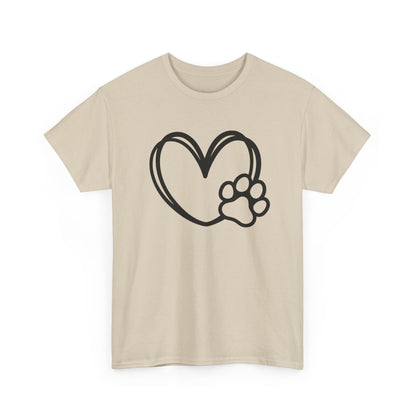 T-Shirt Unisex - Hundepfote mit Herz 1