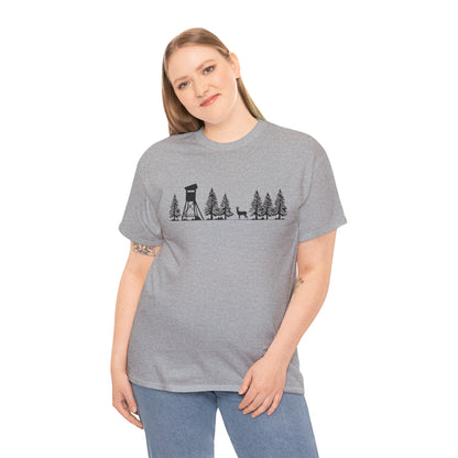 T-Shirt Unisex - Hochsitz im Wald - Rehbock
