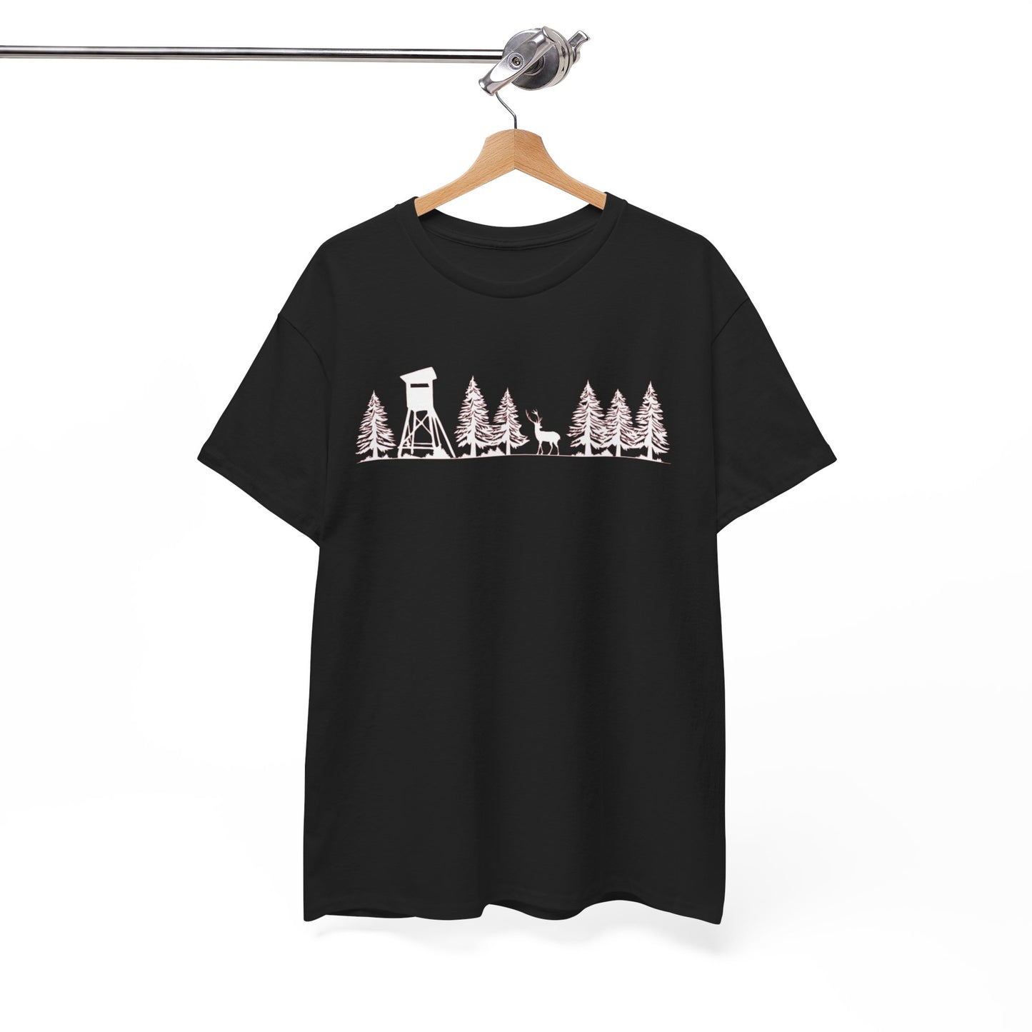 T-Shirt Unisex - Hochsitz im Wald - Damwild