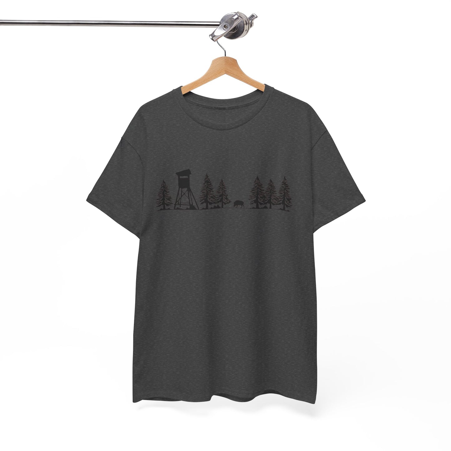 T-Shirt Unisex - Hochsitz im Wald - Wildschwein