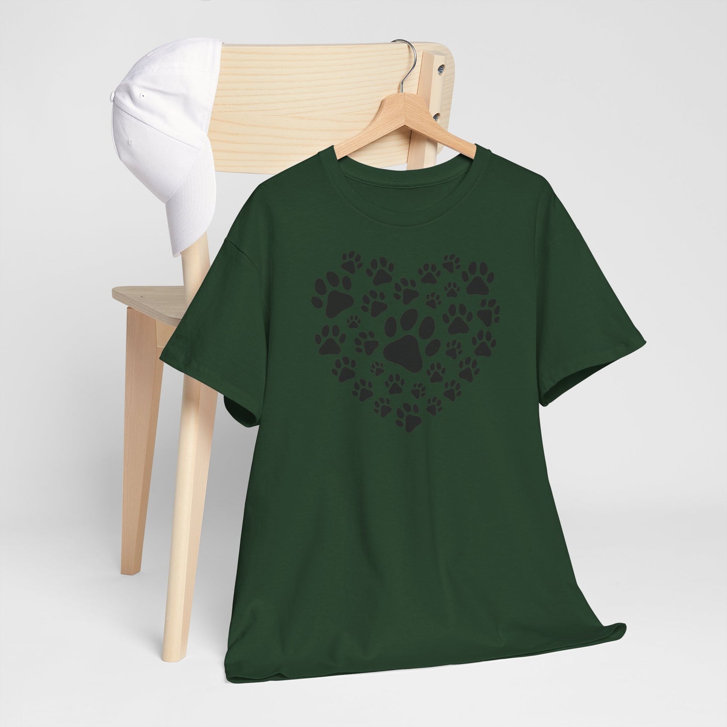T-Shirt Unisex - Herz aus Hundepfoten