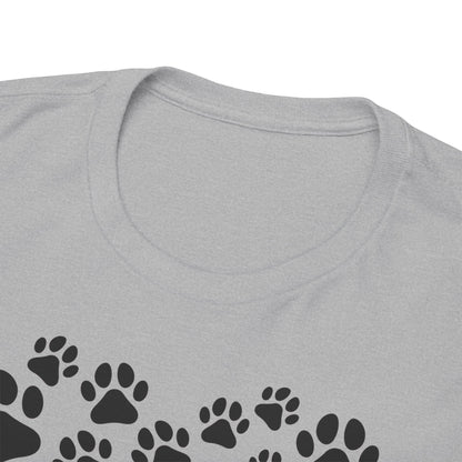 T-Shirt Unisex - Herz aus Hundepfoten
