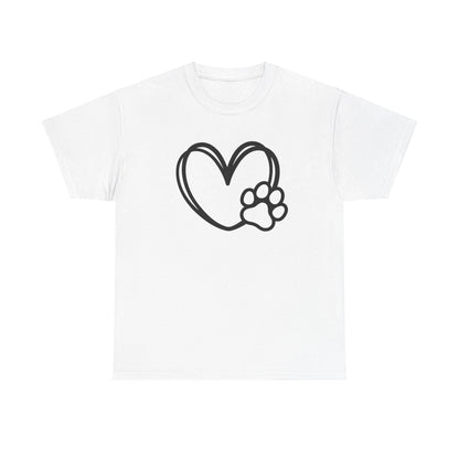 T-Shirt Unisex - Hundepfote mit Herz 1