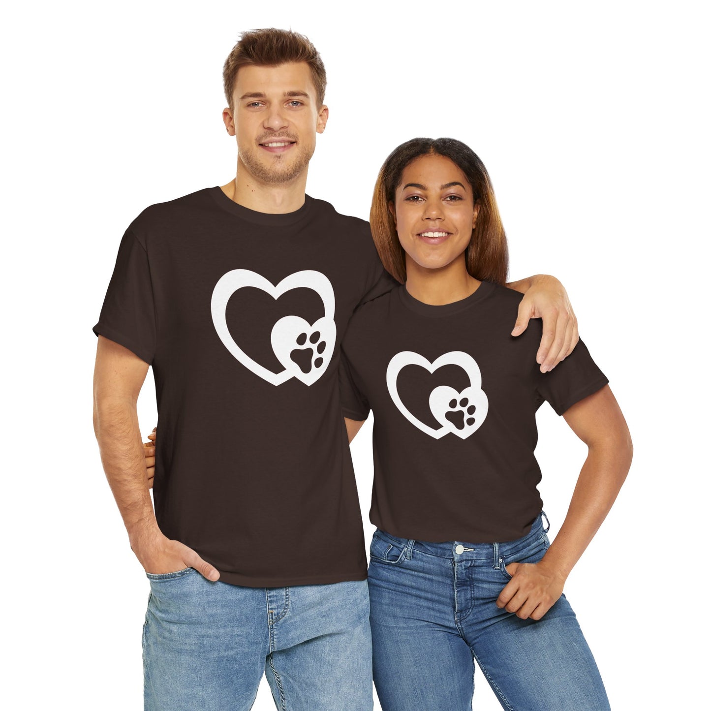 T-Shirt Unisex - Hundepfote mit Herz 5