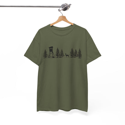 T-Shirt Unisex - Hochsitz im Wald - Rehbock