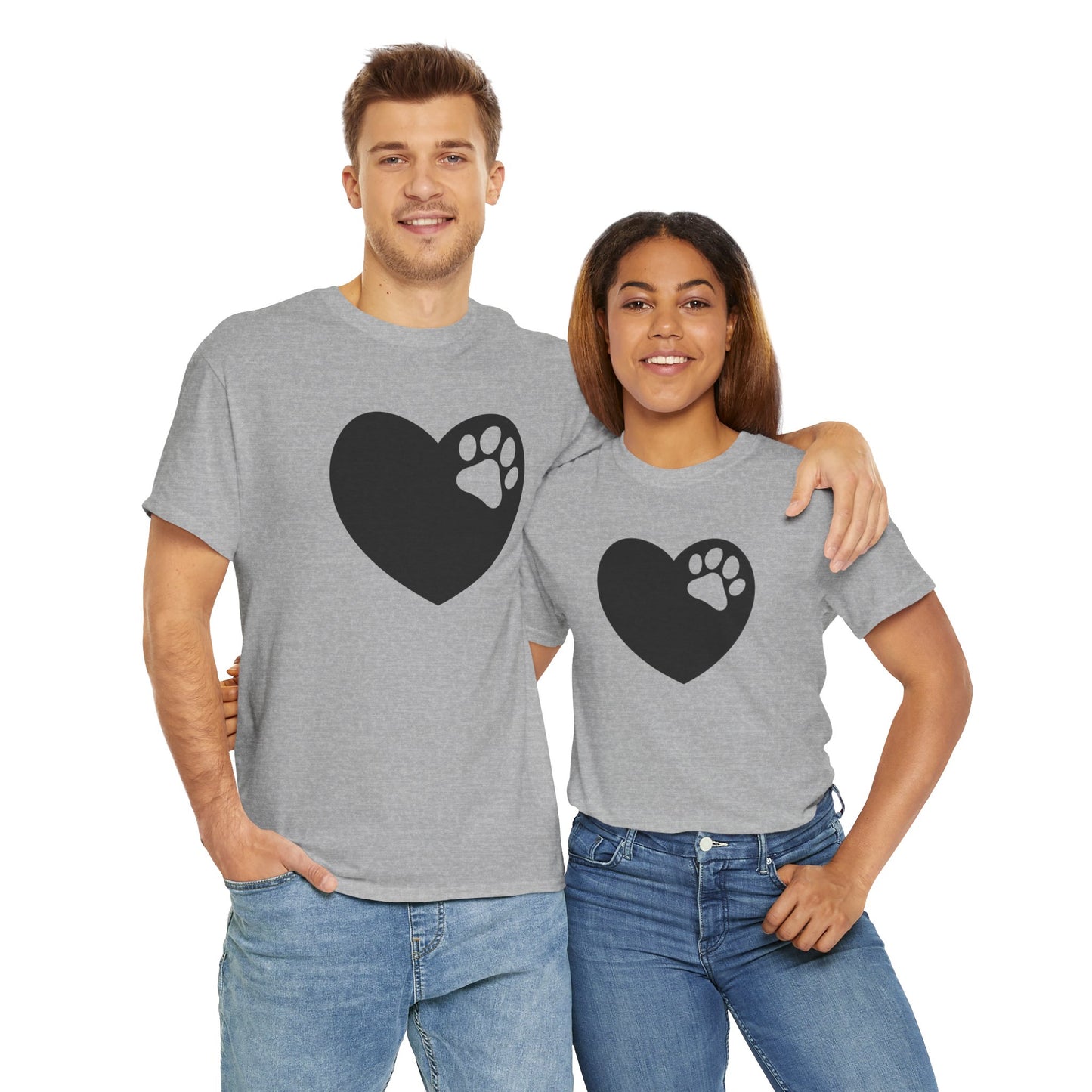 T-Shirt Unisex - Hundepfote mit Herz 6