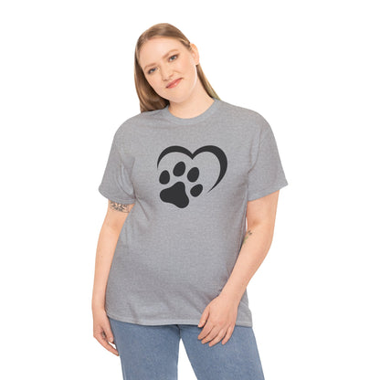 T-Shirt Unisex - Hundepfote mit Herz 2