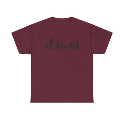 T-Shirt Unisex - Hochsitz im Wald - Gams