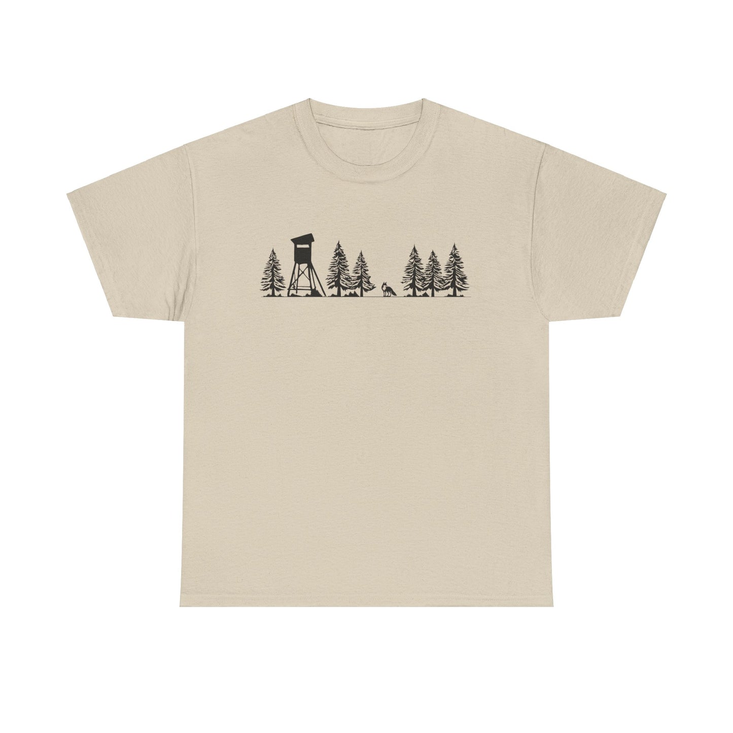 T-Shirt Unisex - Hochsitz im Wald - Fuchs