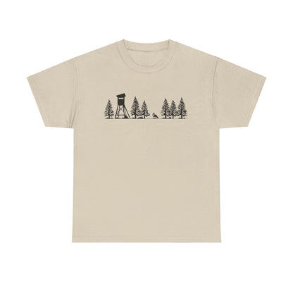 T-Shirt Unisex - Hochsitz im Wald - Fuchs