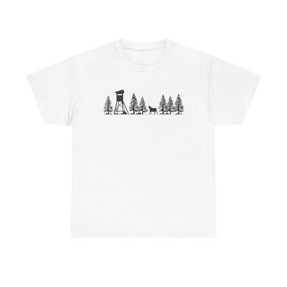 T-Shirt Unisex - Hochsitz im Wald - Gams