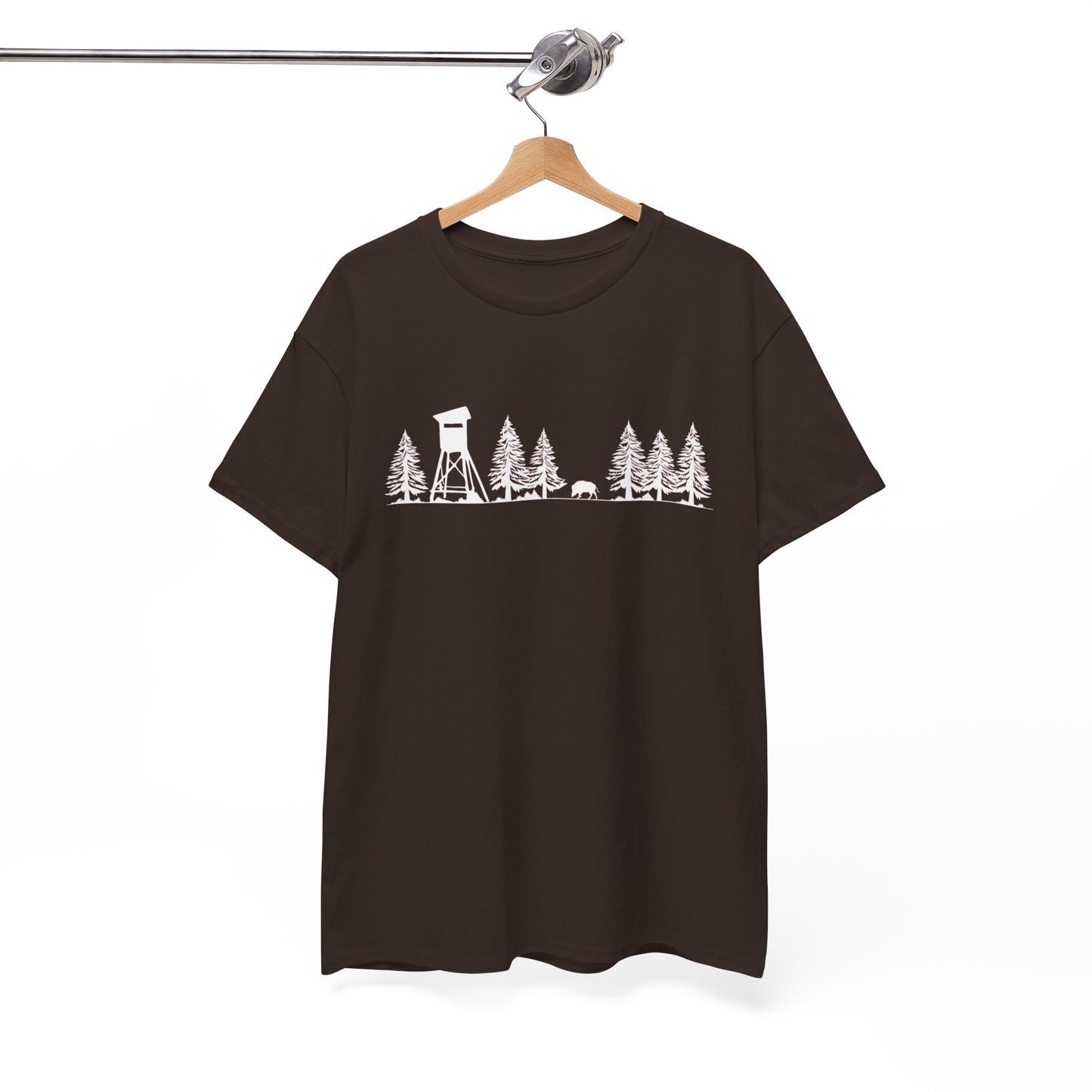 T-Shirt Unisex - Hochsitz im Wald - Wildschwein