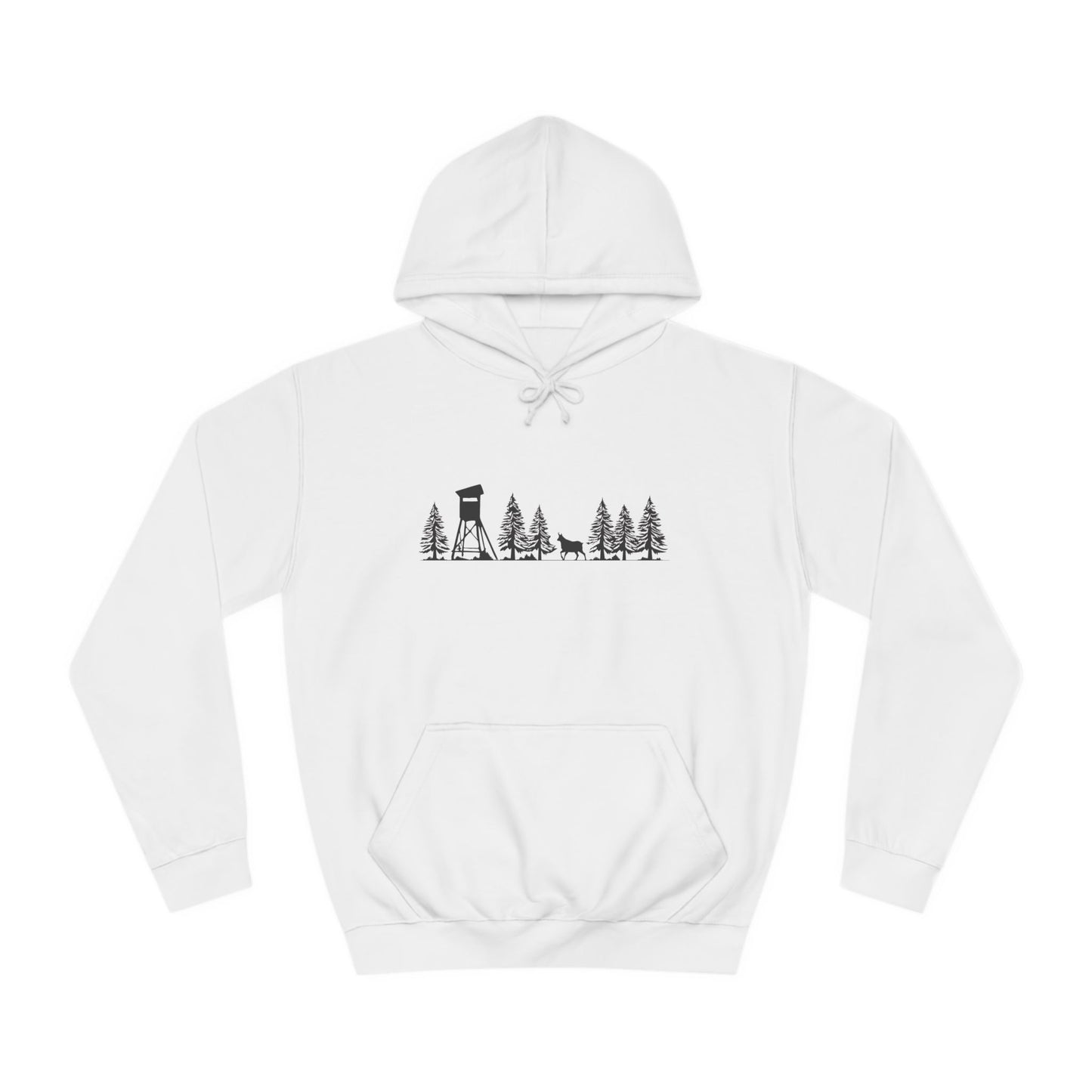 Hoodie Unisex - Hochsitz im Wald - Gams
