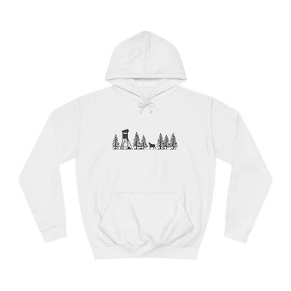 Hoodie Unisex - Hochsitz im Wald - Gams