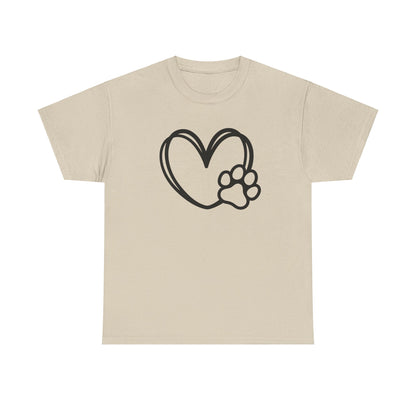 T-Shirt Unisex - Hundepfote mit Herz 1