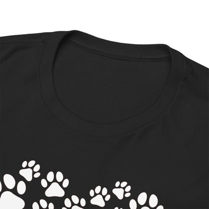 T-Shirt Unisex - Herz aus Hundepfoten