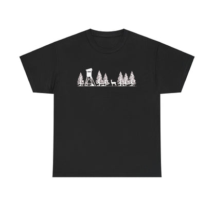 T-Shirt Unisex - Hochsitz im Wald - Rehbock