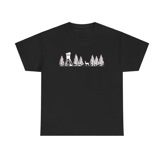 T-Shirt Unisex - Hochsitz im Wald - Rehbock