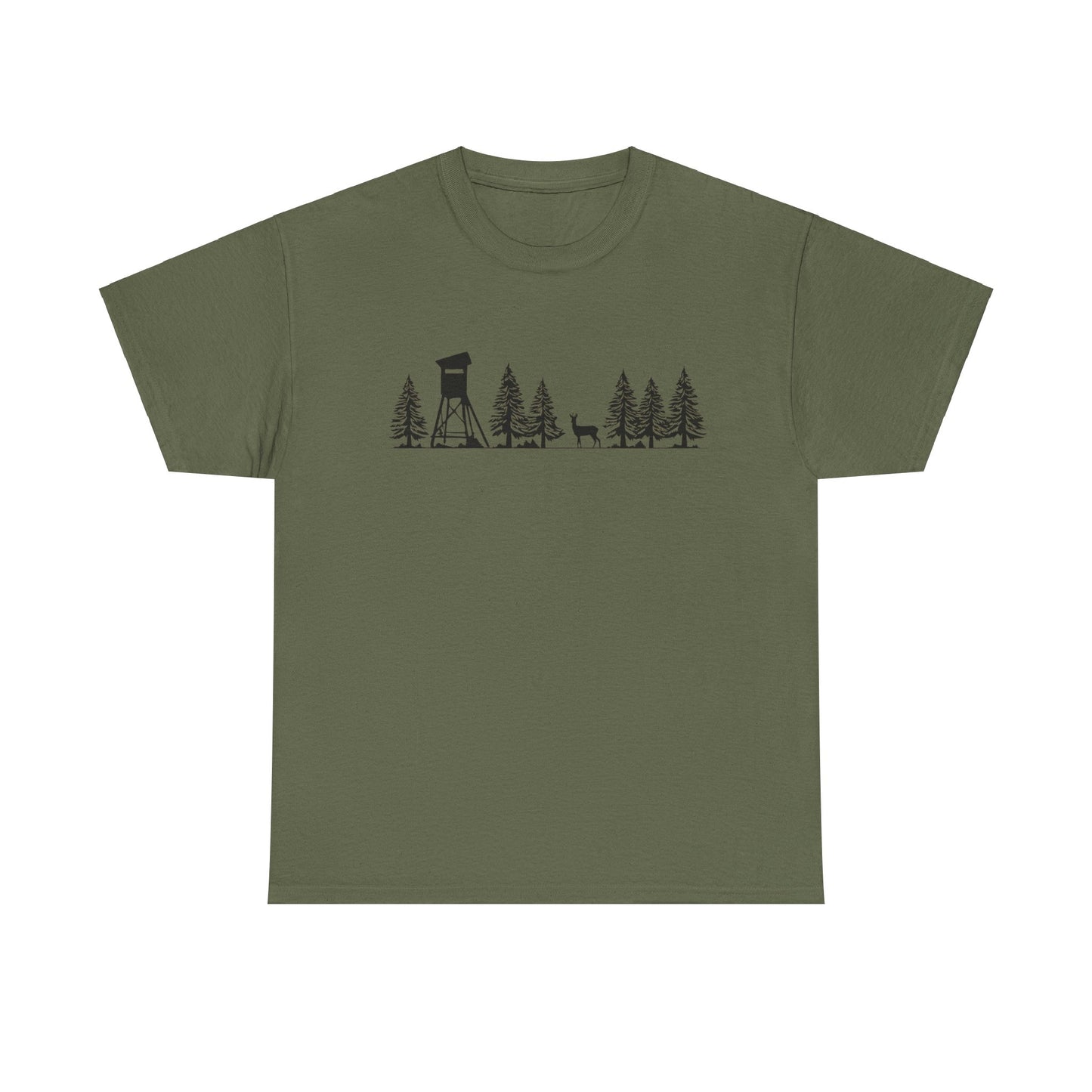 T-Shirt Unisex - Hochsitz im Wald - Rehbock