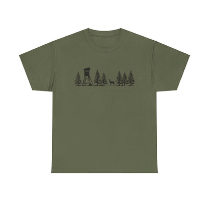 T-Shirt Unisex - Hochsitz im Wald - Rehbock