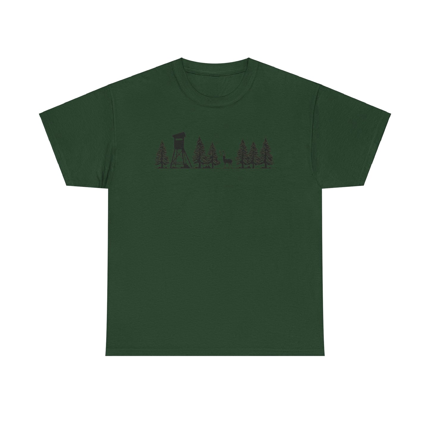 T-Shirt Unisex - Hochsitz im Wald - Damwild