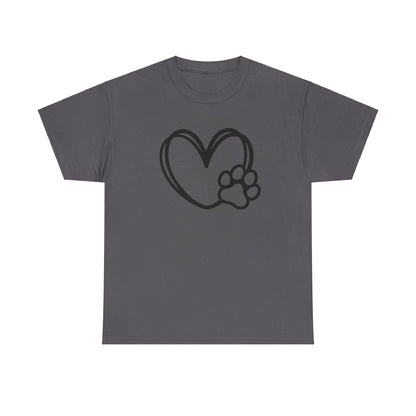 T-Shirt Unisex - Hundepfote mit Herz 1