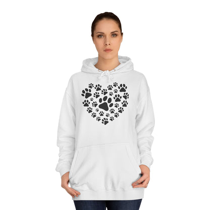 Hoodie Unisex - Herz aus Hundepfoten