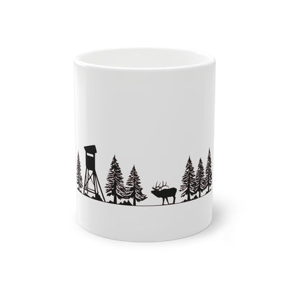 Tasse - Hochsitz im Wald - Rothirsch
