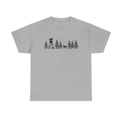 T-Shirt Unisex - Hochsitz im Wald - Gams