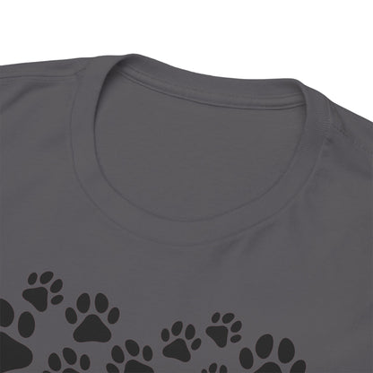 T-Shirt Unisex - Herz aus Hundepfoten